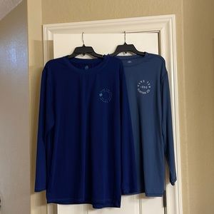 Hang Ten Mens Long Sleeve UPF 50+ Bundle of 2 Shirts